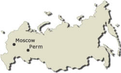 Perm, location in Russia