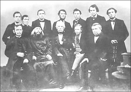 Teachers of the men classical school with the headmaster I. F. Gratsinsky