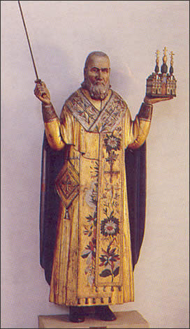 St. Nicolas  of Mozhaisk. Icon, 18th century